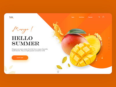 Fruits - Modern landing page design. branding design minimal modern ui ux website