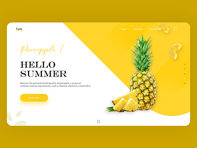 Fruits - Modern landing page design. branding design minimal modern ui ux website