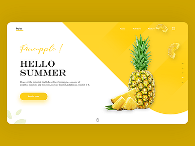 Fruits - Modern landing page design.