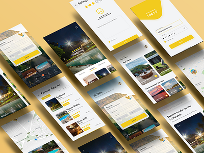 Resort Booking App Design app design branding design minimal modern ui ux