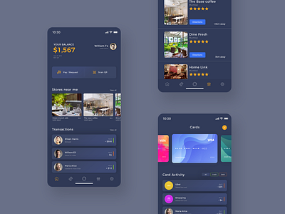 Card Management App Design - Dark Mode app design branding design minimal ui ux website