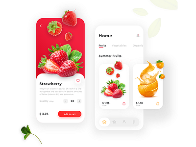 Fruits Modern App Design app design branding design modern ui ux