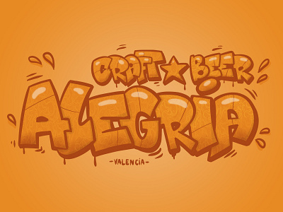 graffiti alegria alegria beer color colors craft design graffiti graffiti digital logo valencia