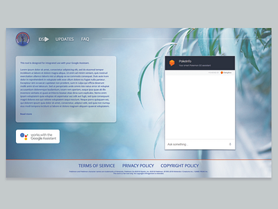 PokéInfo Site Mockup design dialogflow pokeinfo site design webdesign website design