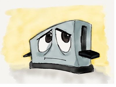Brave Little Toaster ipad paper sketch wacom bamboo