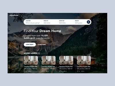 Home/Apartment Finder Web App apartment finder home finder website design