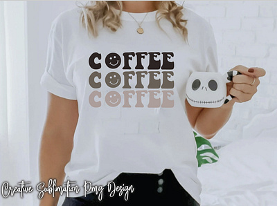 Black Coffee Sublimation Print Design art branding design graphic design illustration lettering vector