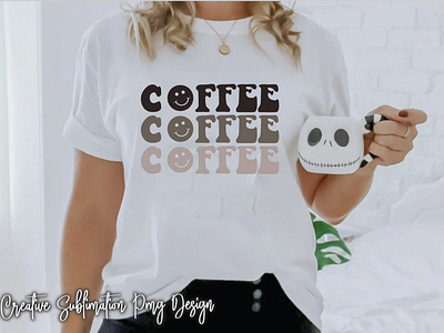 Black Coffee Sublimation Print Design