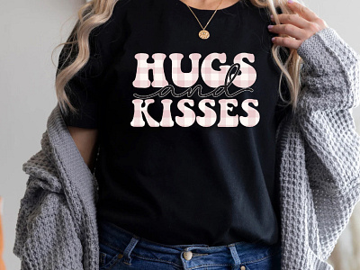 Hugs and Kisses Quote for Sublimation Design Printing. art branding design graphic design illustration lettering logo ui ux vector