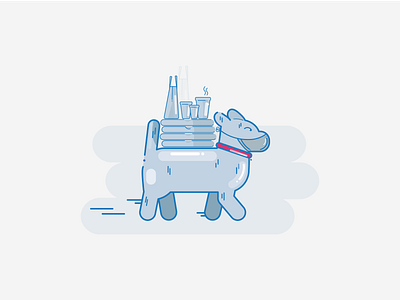 Get the products you want, the way you want. branding character dog illustraion placeholder ux vector