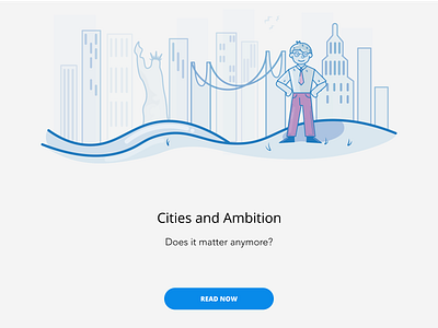 City article blog branding character city illustration placeholder writing
