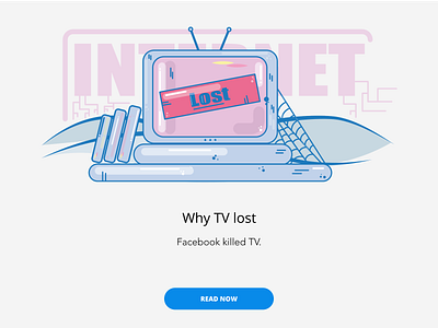 Why TV lost article blog branding design illustration vector