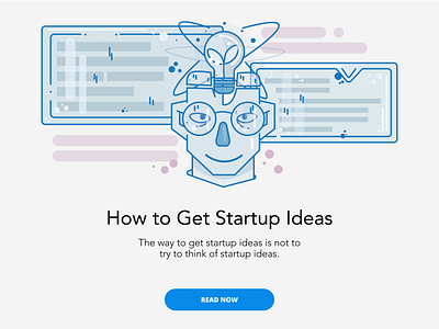 How to Get Startup Ideas article blog blogger character icon illustration logo placeholder ux vector writing