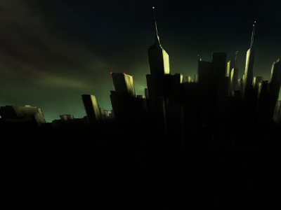City animation background black city dark draw glow movie night paint