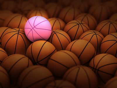 Dribbble ball dribbble logo orange pink render wallpaper