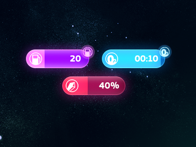 New Space GUI v2 bar game gui mobile progress space