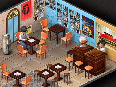 Bzoonk Bar - Bodeguita facebook game hand level paint sprite texture