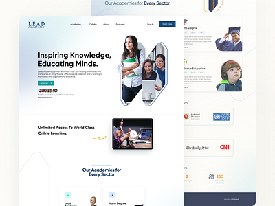 Lead Academy - Landing page UI