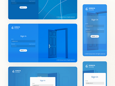 Goraya Doors - Sign In Page UI