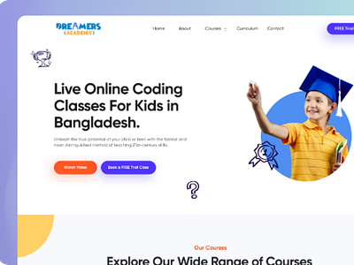 Dreamers Academy - Landing page UI