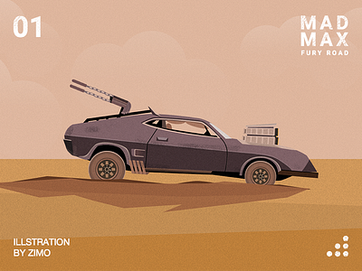 Mad Max01 car illustration mad max sketch