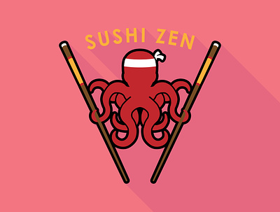 Sushi Zen Logo art branding design icon illustration illustrator logo type typography vector