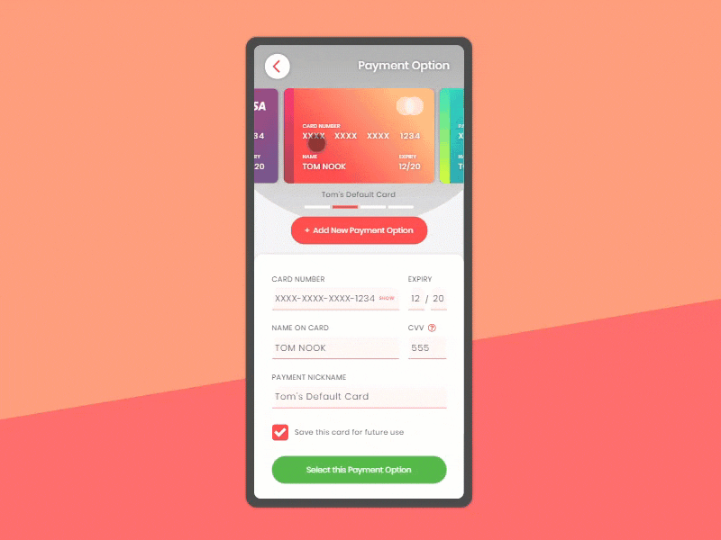 UI Challenge 2: Credit Card Checkout Animation