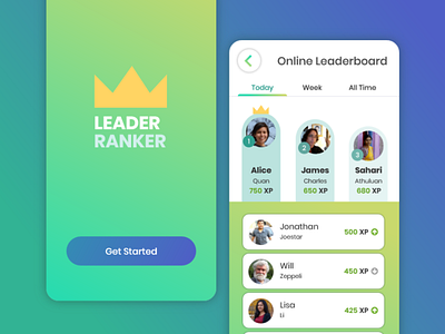 UI Challenge 19: Leaderboard dailyui dailyuichallenge design leaderboard ui