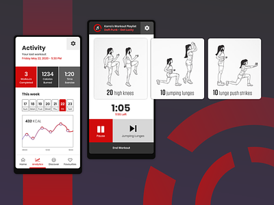 UI Challenge 41: Workout Tracker anime dailyui dailyuichallenge design fitness fitness app ui workout app workout tracker workouts