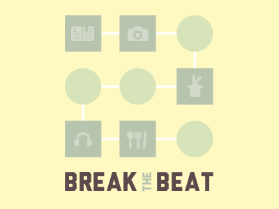 break the beat identity extended blog breakthebeat icons identity logo pastel personal pictogram vintage