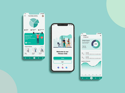Fitness App Concept app design fit fitness gim ui