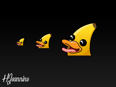 Ducknana Mascot Emote character emoji emote icon design illustrator streamer twitch twitchemote