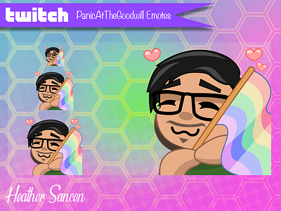 Pride Mascot Twitch Emote character character design emote graphic design icon design mascot twitch twitch emote vector