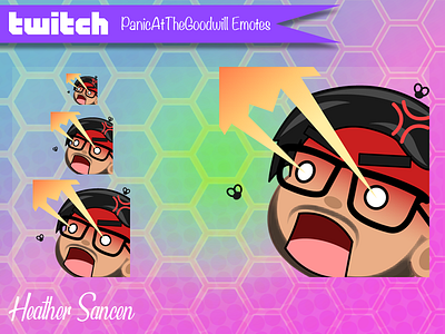 Rage Mascot Emote character character design design emote graphic design icon design illustration illustrator twitch vector