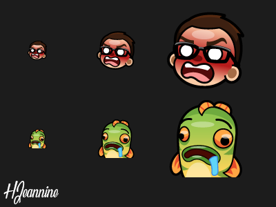 Twitch Emotes character design commission design emoji emote fiverr icon icon design illustrator streamer twitch twitchemote vector vector art