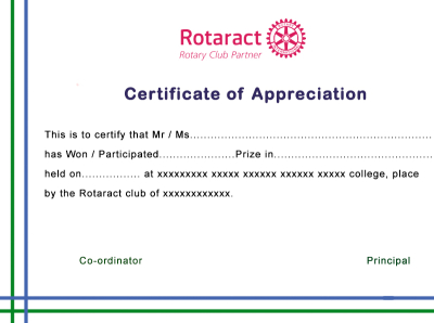 rotary club certificate template