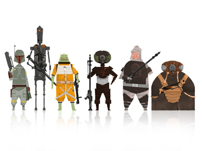 bounty hunters digital illustration