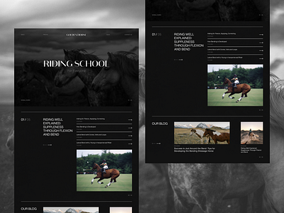 Horse Riding Online School Website Design design horse landing page riding ui ux website