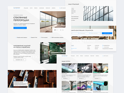 VolgaGlass website design figma glass landing page ui ux web design website