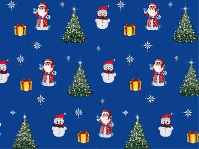 Christmas pattern christmas christmas tree design illustraion pattern pattern art present santaclaus snowflake snowman vector