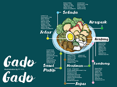 infographic of gado-gado adobe illustrator branding design illustration infographic vector