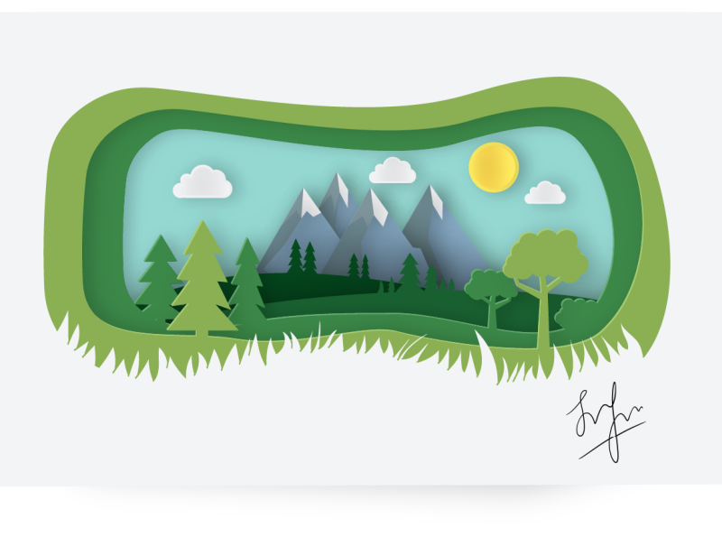 Paper Cut Out Practice 1 by Winnie Sun on Dribbble