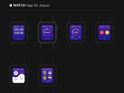 Apple Watch App Redesign _ Joyrun app design ui ux