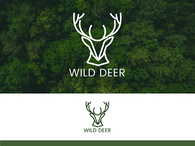 Wild Deer Minimal logo branding design deer branding deer horn logo deer illustration deer logo logo design branding logodesign minimal deer logo reindeer logo wild deer