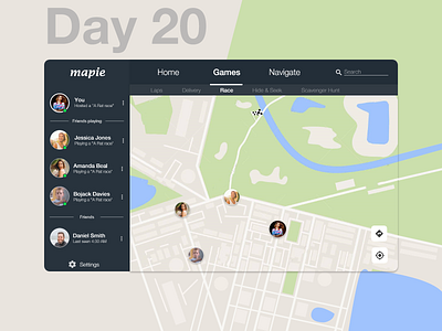 Daily UI challenge #020 - Location tracker dailyui day 20 design ui