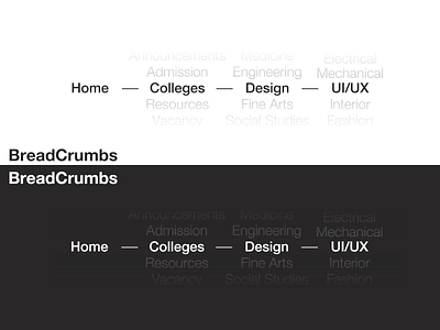 A BreadCrumb Idea breadcrumb dailyui design typography ui