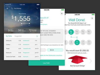 Money Finder Flow app finance flat interface ios7 mobile money ui ux