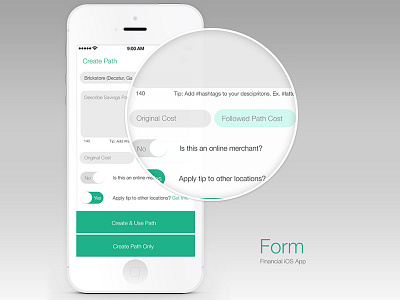 Money Form app design ia ios mobile native ui ux