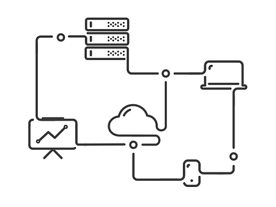 Cloud Services cloud icons illustration infographic