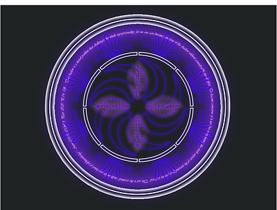 Shadow circle design designs ego esoteric feather geometric line art lineart linework mandala mystic neon patterns psychology rotation shadow spirituality vector yin